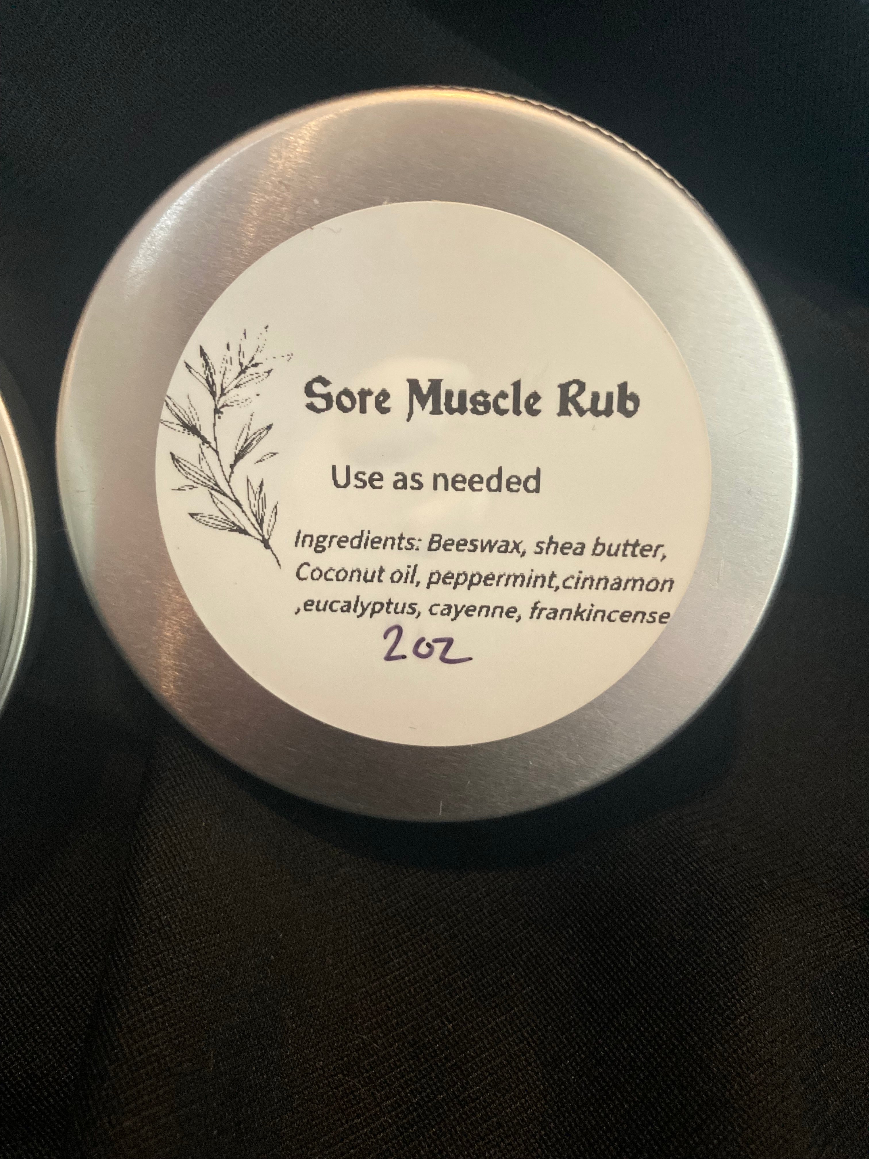 Sore muscle balm
